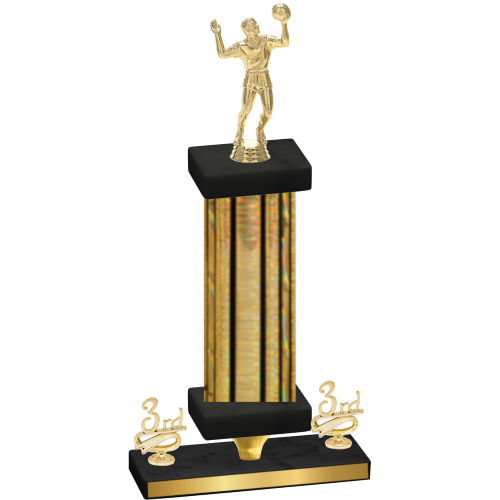 Premium Single Gold Glacier Third Place Volleyball Trophy