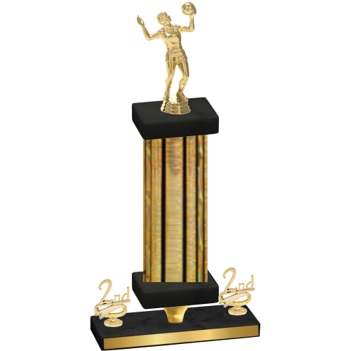 Premium Single Gold Glacier Second Place Volleyball Trophy
