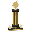 Premium Single Gold Glacier First Place Volleyball Trophy