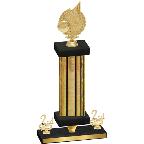 Premium Single Gold Glacier Second Place Volleyball Trophy