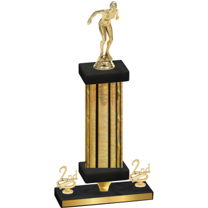 Premium Single Gold Glacier Second Place Tennis Trophy