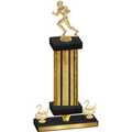 Premium Single Gold Glacier Second Place Football Trophy