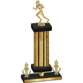 Premium Single Gold Glacier Victory Football Trophy