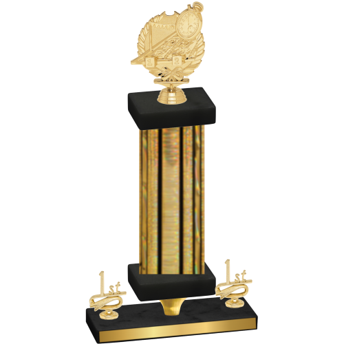 Premium Single Gold Glacier First Place Swimming Trophy