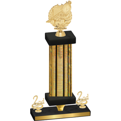 Premium Single Gold Glacier Second Place Swimming Trophy