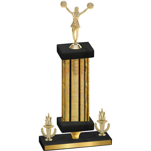 Premium Single Gold Glacier Victory Cheerleading Trophy