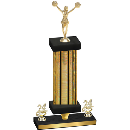 Premium Single Gold Glacier Year Cheerleading Trophy