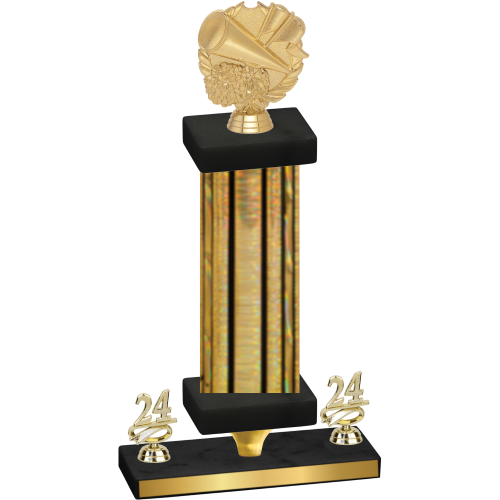 Premium Single Gold Glacier Year Cheerleading Trophy