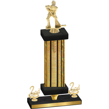Premium Single Gold Glacier Second Place Hockey Trophy