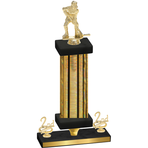 Premium Single Gold Glacier Second Place Hockey Trophy