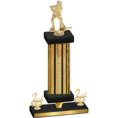Premium Single Gold Glacier Second Place Hockey Trophy