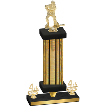 Premium Single Gold Glacier Fourth Place Hockey Trophy