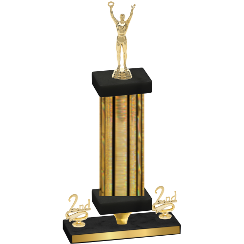 Premium Single Gold Glacier Second Place Victory Trophy