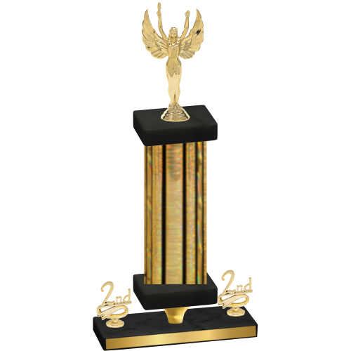 Premium Single Gold Glacier Second Place Victory Trophy
