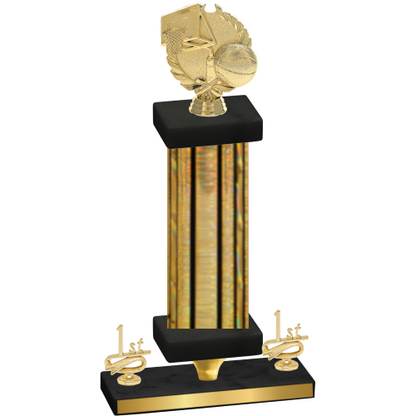 Premium Single Gold Glacier First Place Basketball Trophy