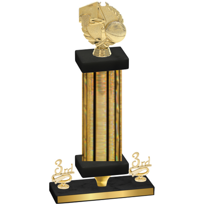 Premium Single Gold Glacier Third Place Basketball Trophy