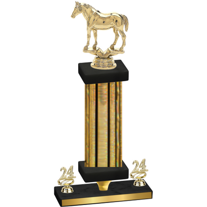 Premium Single Gold Glacier Year Horses Trophy