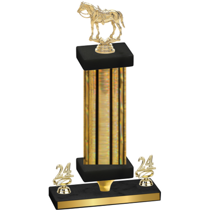 Premium Single Gold Glacier Year Horses Trophy