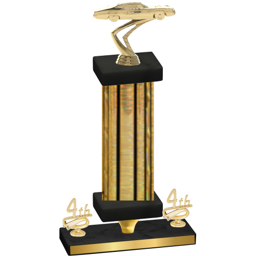 Premium Single Gold Glacier Fourth Place Cars Trophy