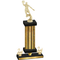 Premium Single Gold Glacier Second Place Basketball Trophy