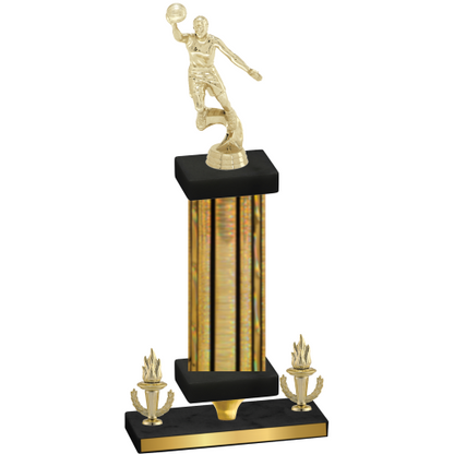 Premium Single Gold Glacier Victory Basketball Trophy