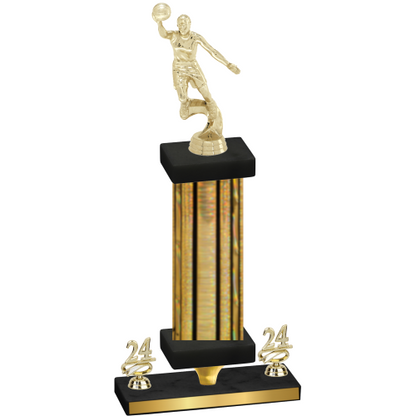 Premium Single Gold Glacier Year Basketball Trophy