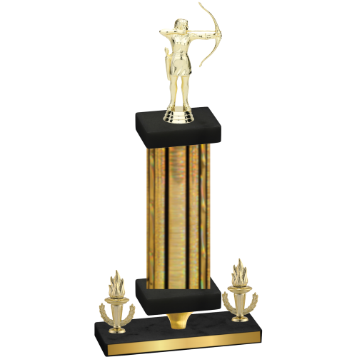 Premium Single Gold Glacier Victory Archery Trophy