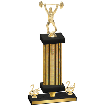 Premium Single Gold Glacier Second Place Weights Trophy