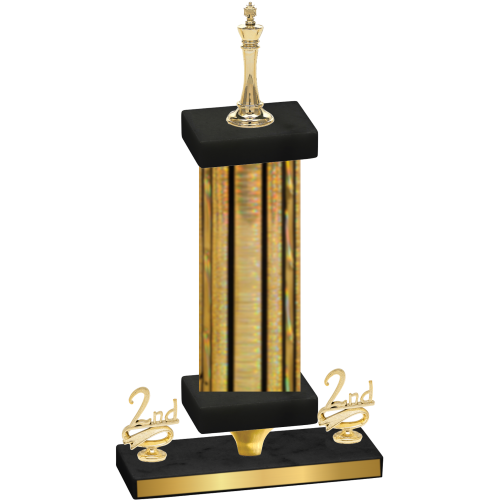 Premium Single Gold Glacier Second Place Chess Trophy