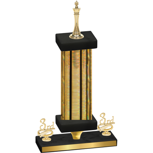Premium Single Gold Glacier Third Place Chess Trophy