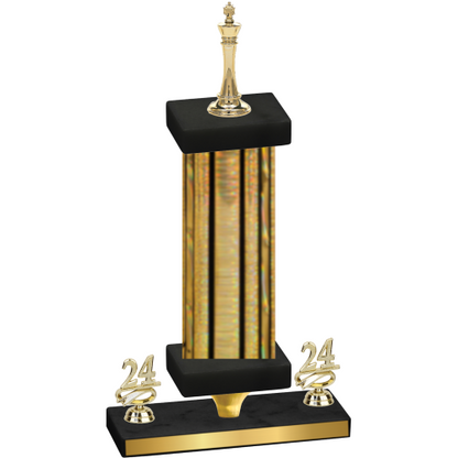 Premium Single Gold Glacier Year Chess Trophy