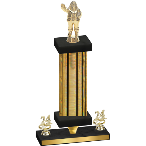 Premium Single Gold Glacier Year Holiday Trophy