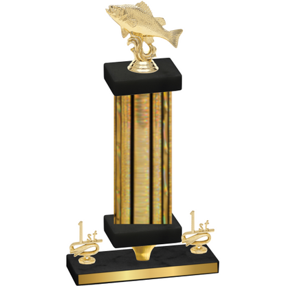Premium Single Gold Glacier First Place Fishing Trophy