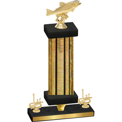 Premium Single Gold Glacier First Place Fishing Trophy