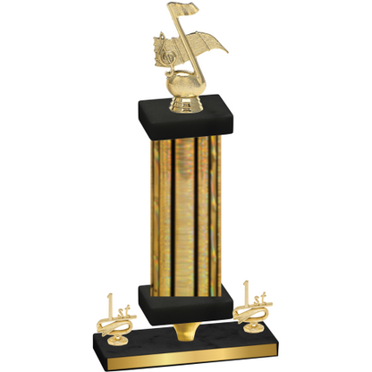 Premium Single Gold Glacier First Place Music Trophy