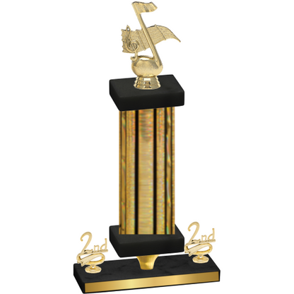 Premium Single Gold Glacier Second Place Music Trophy