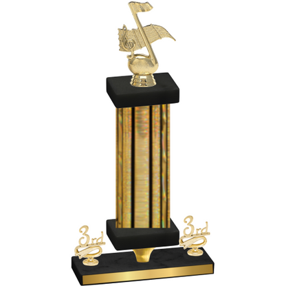 Premium Single Gold Glacier Third Place Music Trophy