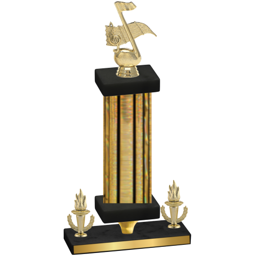 Premium Single Gold Glacier Victory Music Trophy