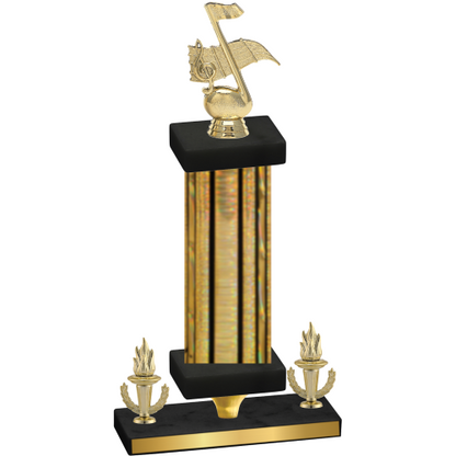 Premium Single Gold Glacier Victory Music Trophy