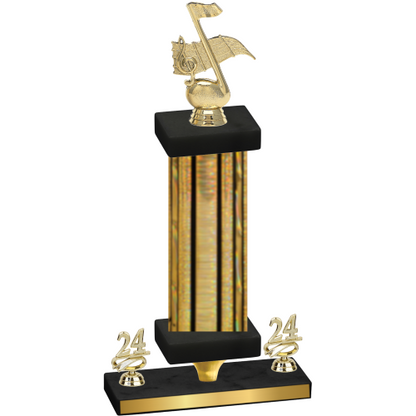 Premium Single Gold Glacier Year Music Trophy