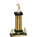 Premium Single Gold Glacier Victory Golf Trophy