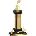 Premium Single Gold Glacier First Place Golf Trophy