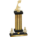 Premium Single Gold Glacier Victory Golf Trophy