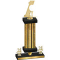 Premium Single Gold Glacier Year Golf Trophy