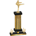 Premium Single Gold Glacier Fourth Place Karate Trophy