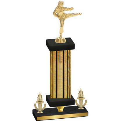 Premium Single Gold Glacier Victory Karate Trophy