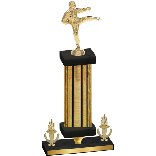 Premium Single Gold Glacier Victory Karate Trophy