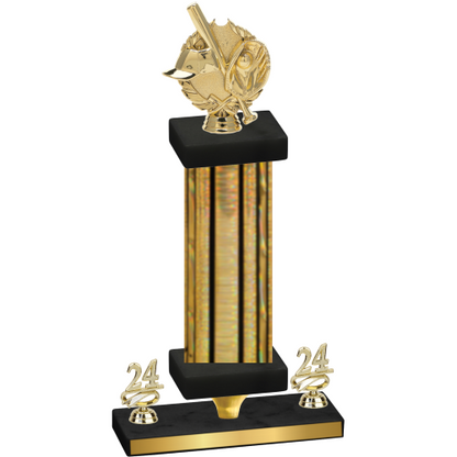 Premium Single Gold Glacier Year Baseball Trophy