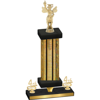 Premium Single Gold Glacier Fourth Place Academics Trophy