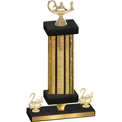Premium Single Gold Glacier Second Place Academics Trophy